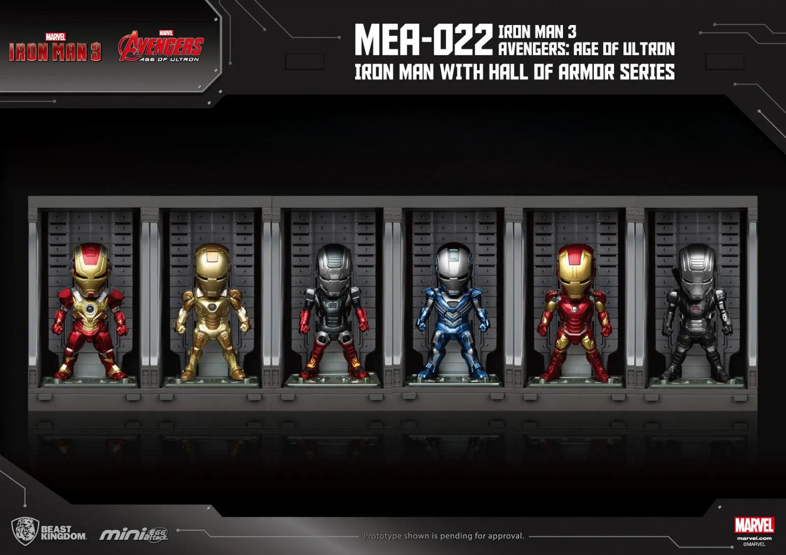 Beast Kingdom Mini Egg Attack Avengers Age of Ultron War Machine 2.0 with Hall of Armor - Image 4