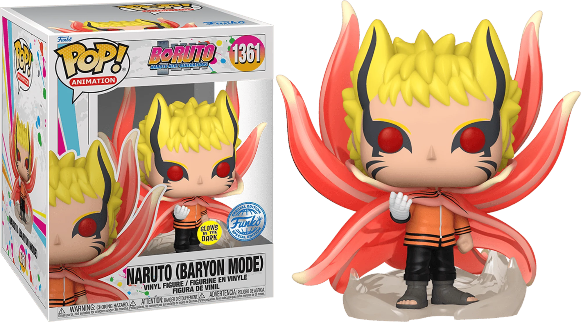 Boruto - Naruto Baryon Mode Glow 6" US Exclusive Pop! Vinyl [RS]