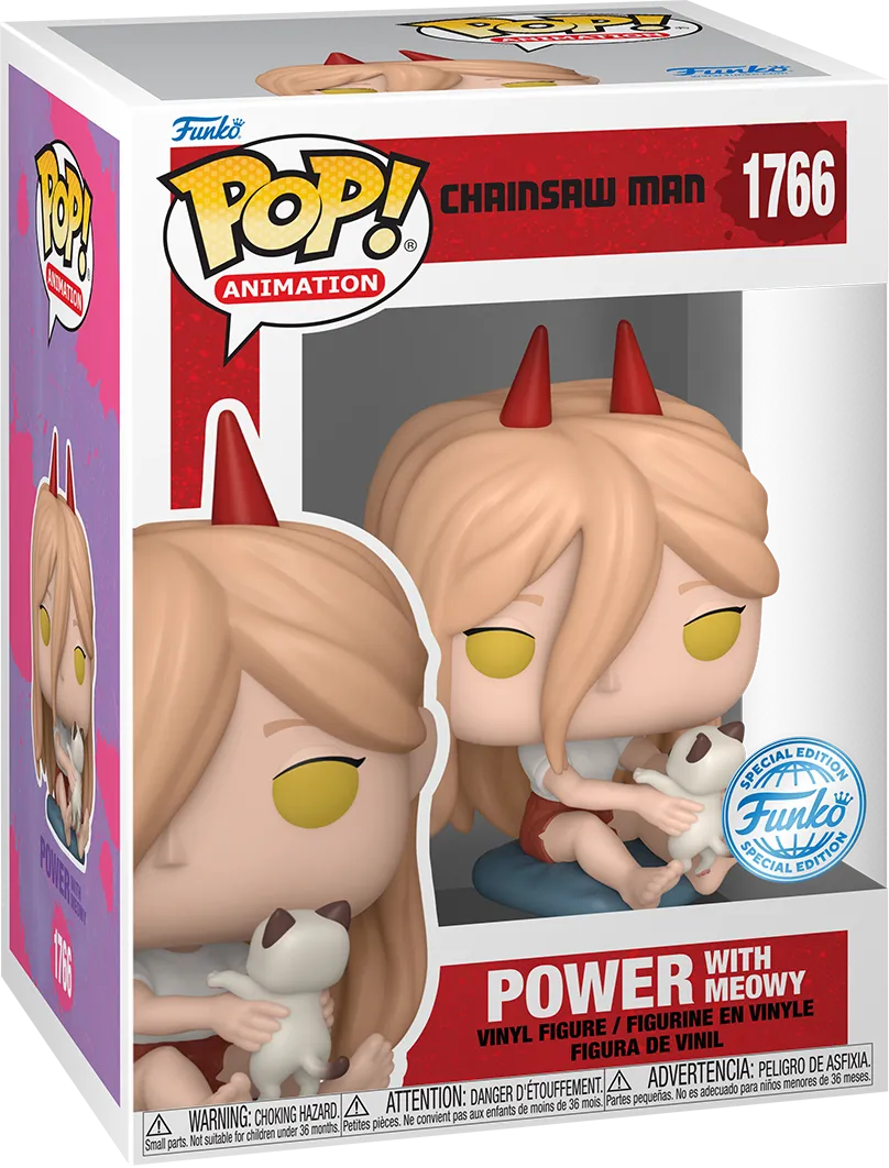 Chainsaw Man - Power with Meowy (with chase) US Exclusive Pop! Vinyl [RS] - Image 3