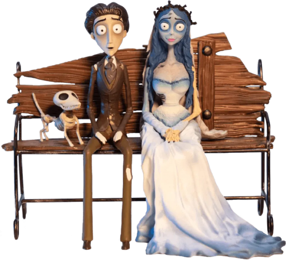 Corpse Bride - Victor and Emily on Bench 1:10 Scale Figure Set - Image 2