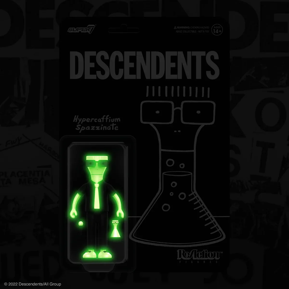 Descendents - Hypercaffium Spazzinate Milo Glow In The Dark ReAction 3.75" Action Figure - Image 6