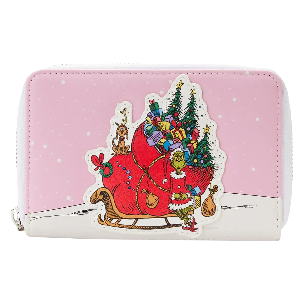 Dr Seuss - The Grinch Sleigh Zip Around Purse