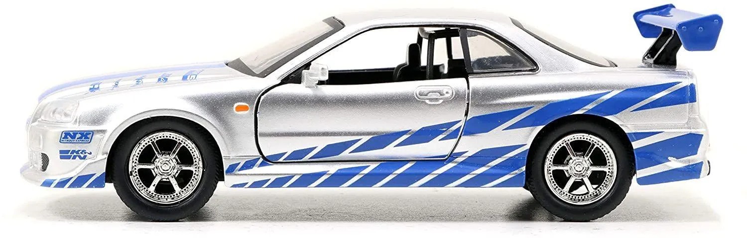 Fast and Furious - 2002 Nissan Skyline GTR R34 Silver 1:32 Scale Hollywood Ride - Image 3