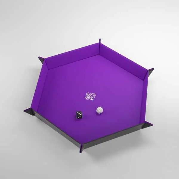 Gamegenic Magnetic Dice Tray Hexagonal Black/Purple - Image 2