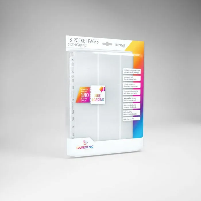 Gamegenic Sideloading 18 Pocket Pages 10 Pcs Pack White - Image 2