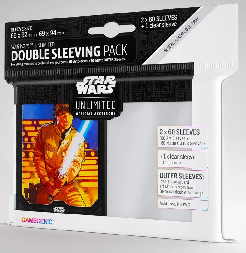 Gamegenic Star Wars Unlimited Art Sleeves Double Sleeving Pack - Luke Skywalker - Image 2