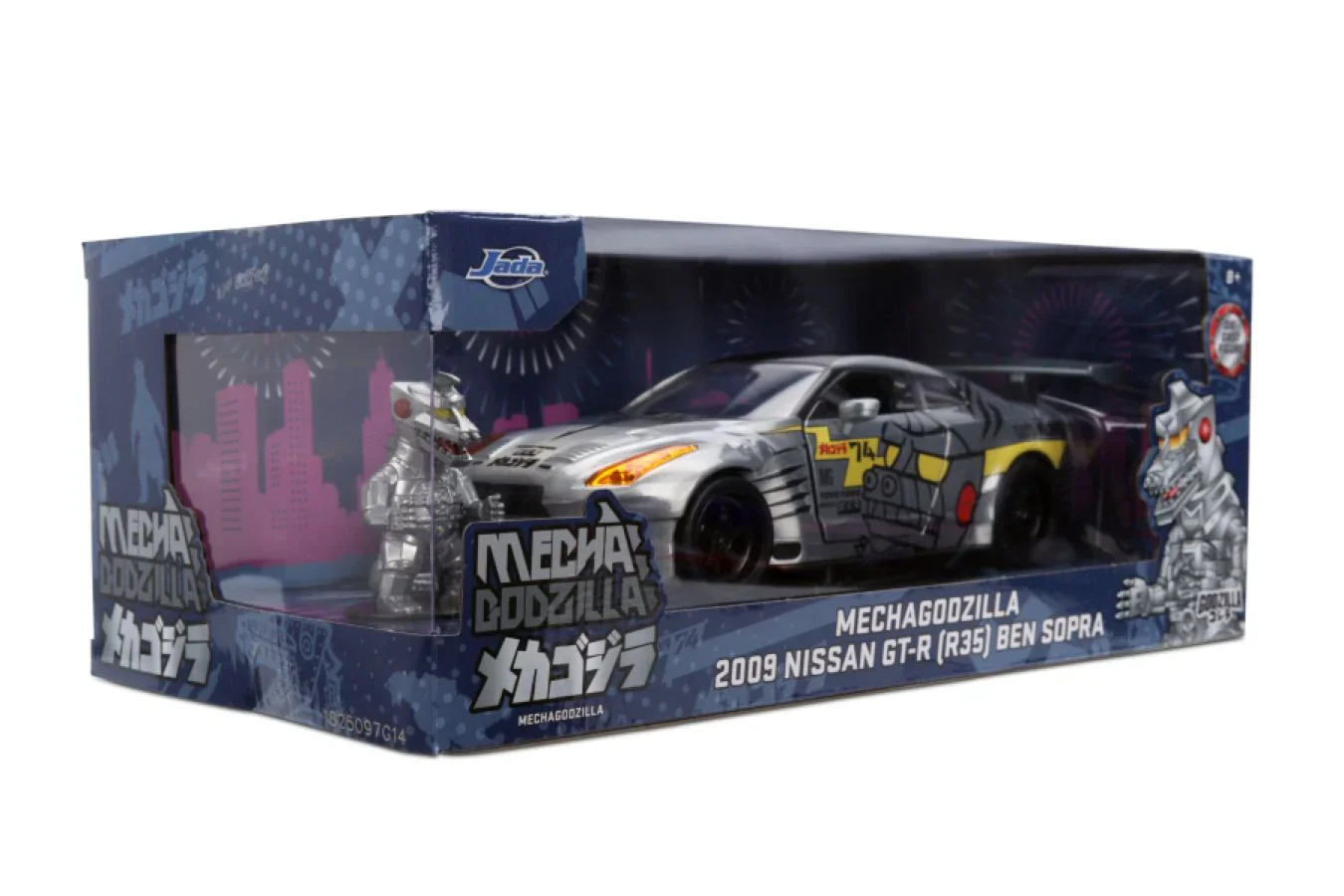 Godzilla - 2009 Nissan GT-R R35 Ben Sopra 1:24 Scale Diecast Vehicle (with Figure) - Image 2
