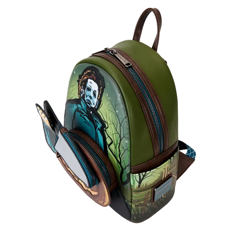 Halloween - Michael Myers Pumpkin Glow Mini Backpack (with Coin Bag) - Image 8