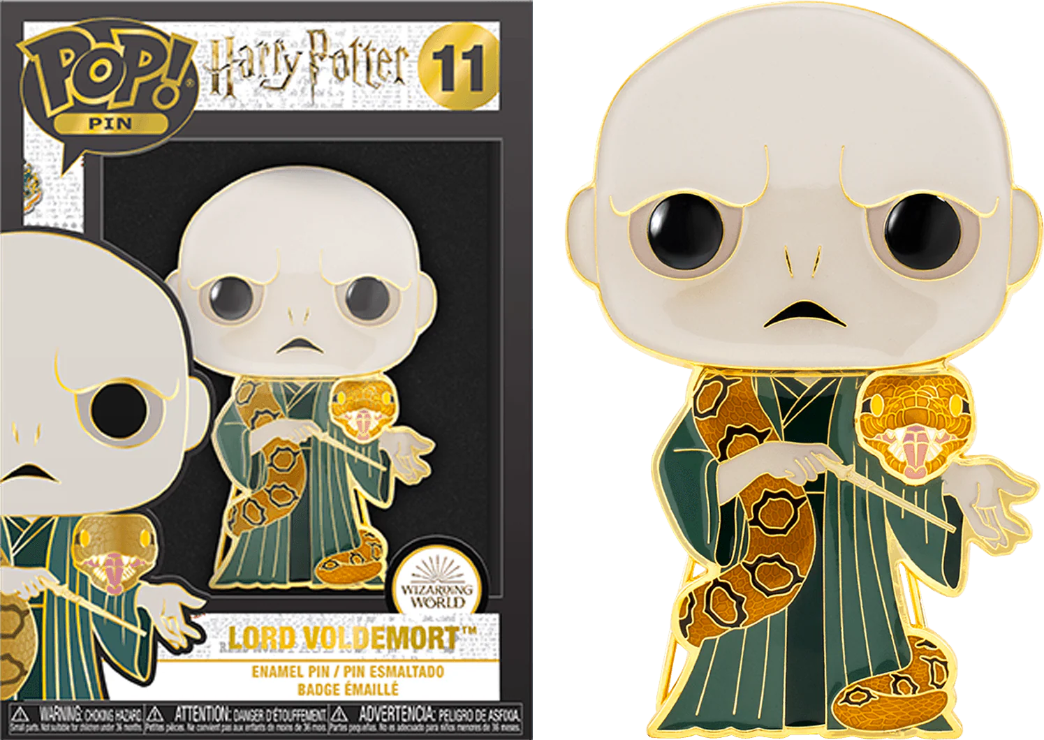 Harry Potter - Voldemort & Nagini 4" Pop! Enamel Pin