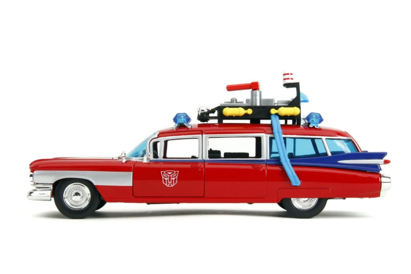 Hollywood Rides - Ghostbusters ECTO-1 X Optimus Prime Mash-up 1:24 Scale Diecast Vehicle - Image 4
