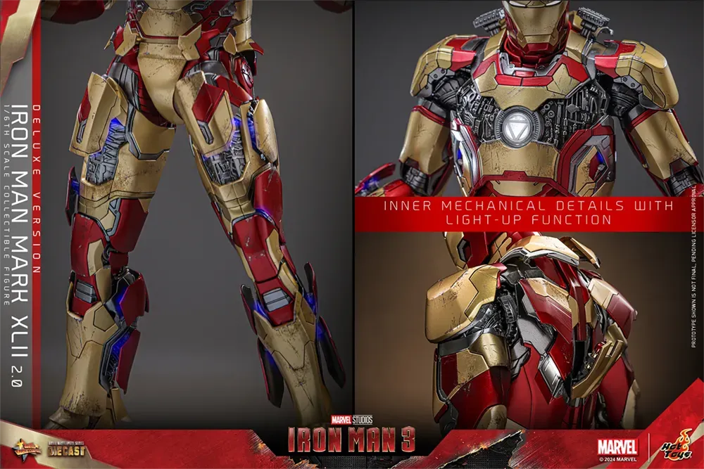 Iron Man 3 - Iron Man Mk 42 (2.0) Deluxe 1:6 Scale Collectable Action Figure - Image 21