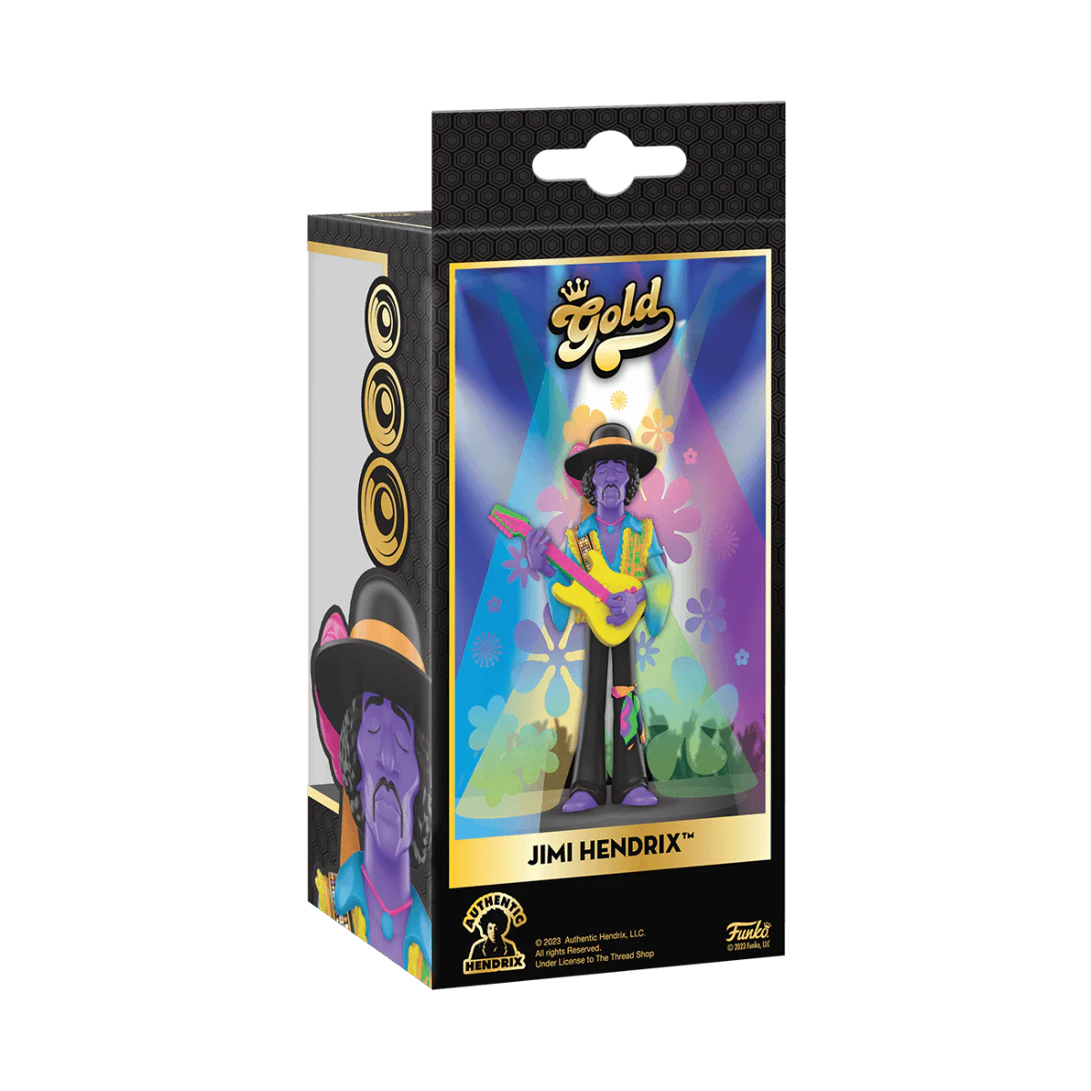 Jimi Hendrix - Jimi Hendrix Blacklight 5" Vinyl Gold - Image 3