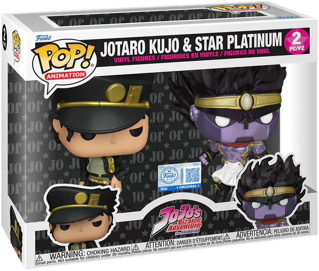 Jojo's Bizarre Adventure - Jotaro Kujo & Star Platinum US Exclusive Pop! Vinyl 2-Pack [RS] - Image 3