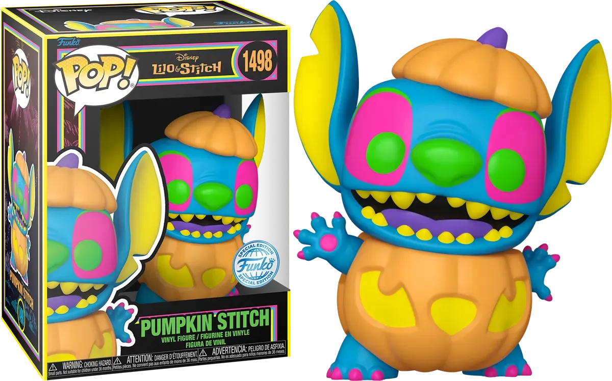 Lilo & Stitch - Pumpkin Stitch US Exclusive Blacklight Pop! Vinyl [RS]