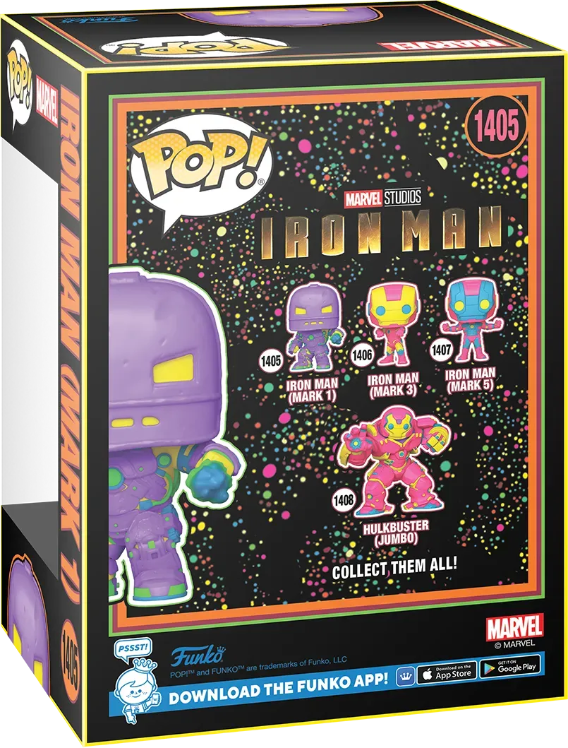 Marvel Comics - Iron Man MkI (Infinity Saga) US Exclusive Black Light Pop! Vinyl [RS] - Image 4