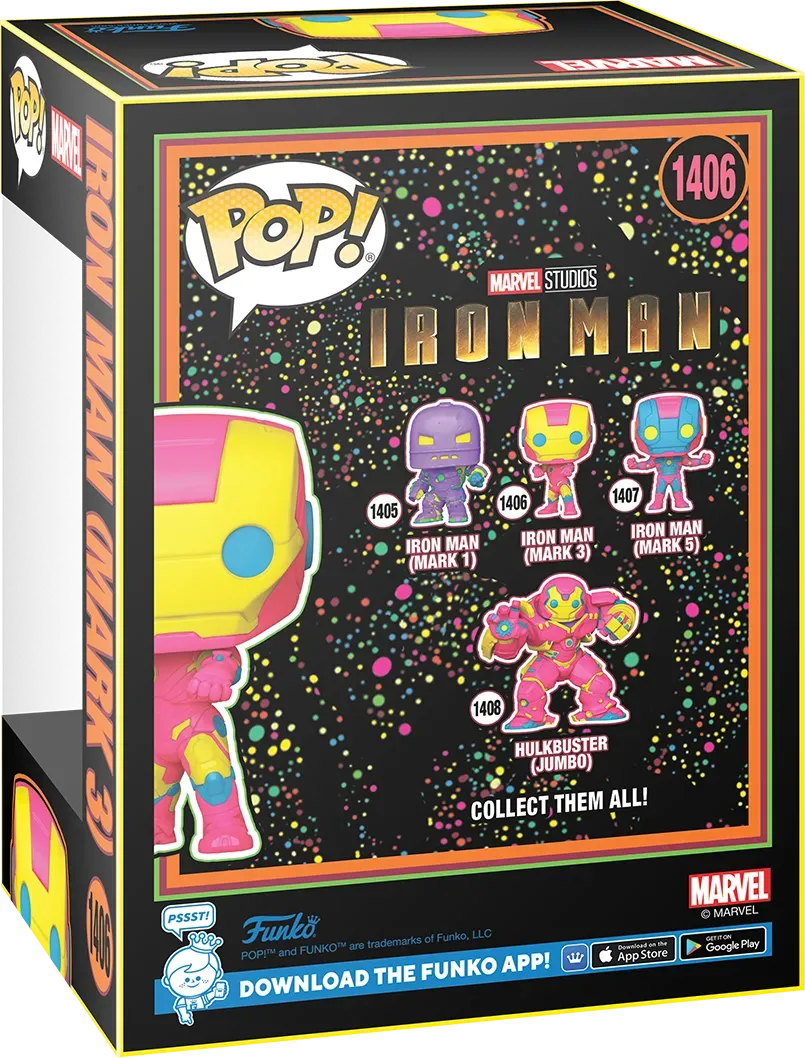 Marvel Comics - Iron Man MkIII (Infinity Saga) US Exclusive Black Light Pop! Vinyl [RS] - Image 4