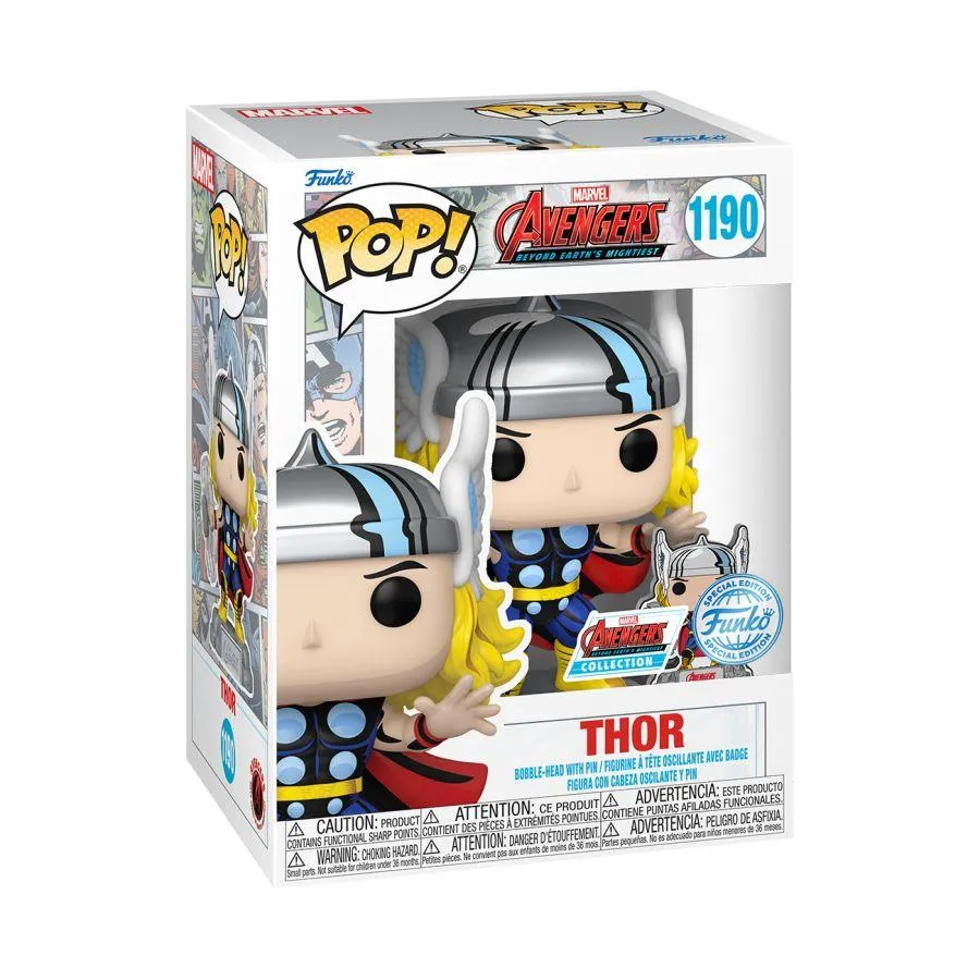 Marvel Comics - Thor Avengers 60th US Exclusive Pop! Vinyl with Pin [RS] - Image 3