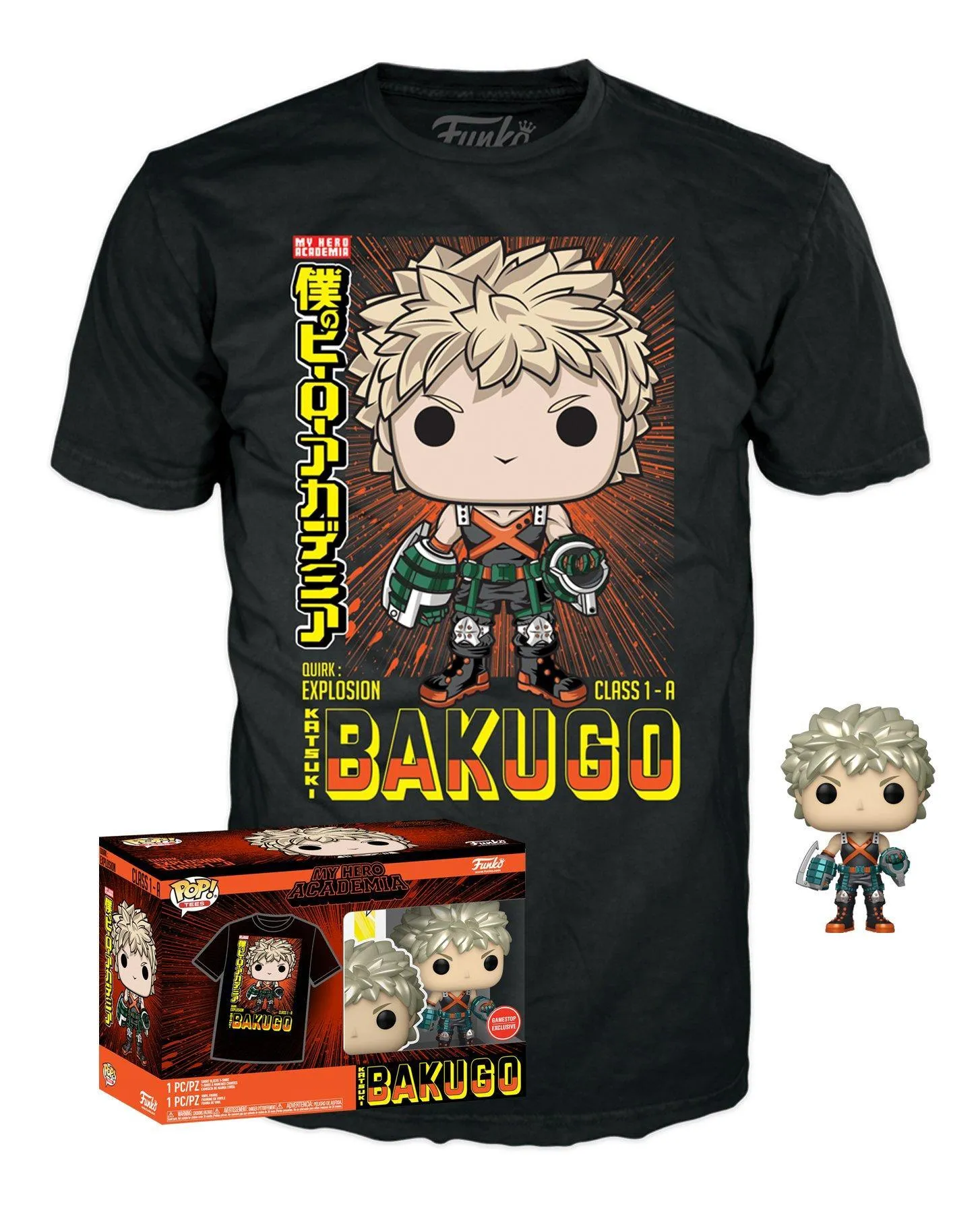My Hero Academia POP! Katsuki Bukugo and T-Shirt GameStop Exclusive (Large)