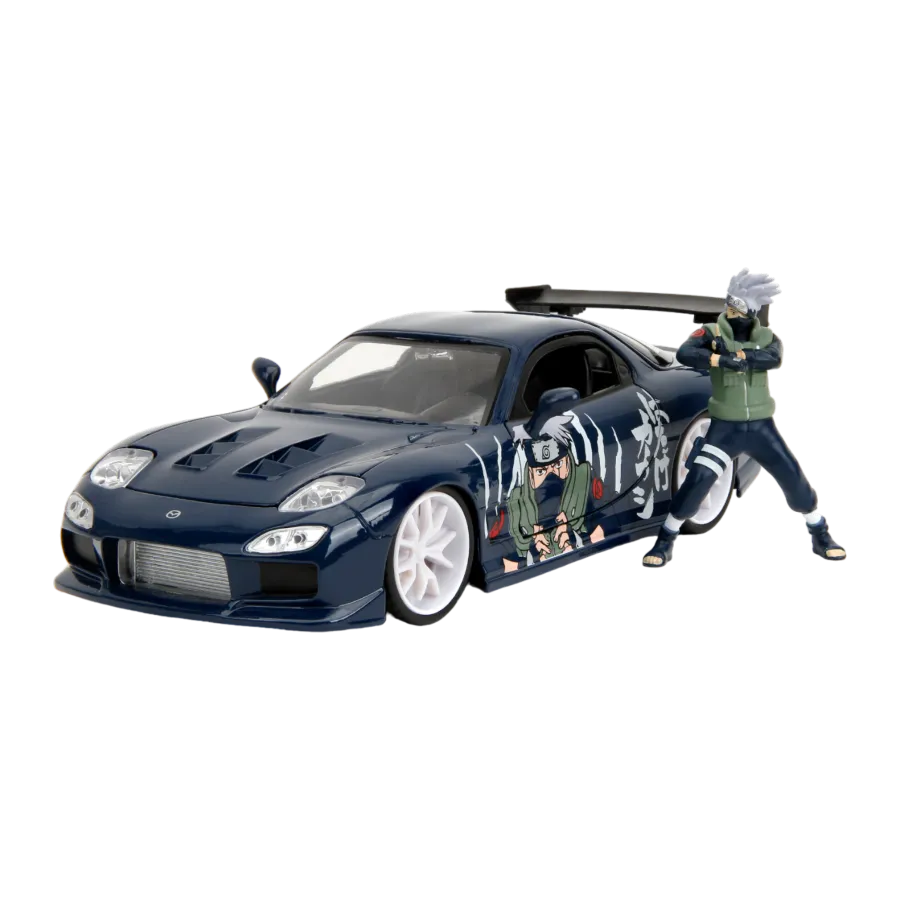 Naruto - Kakashi with 1993 Mazda RX-7 V2 1:24 Scale Diecast Vehicle - Image 2