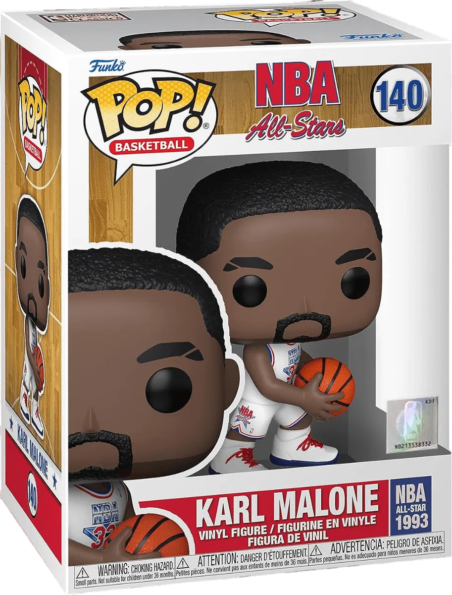 NBA: Legends - Karl Malone White All Star Uniform 92 Pop! Vinyl - Image 3