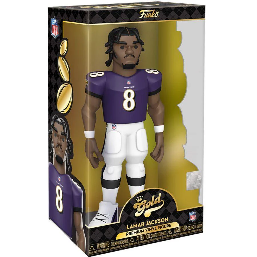 NFL: Ravens - Lamar Jackson (with chase) 12" Vinyl Gold - Image 2