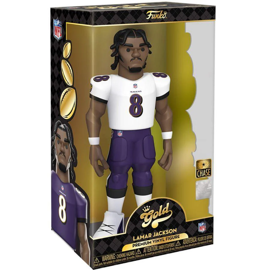 NFL: Ravens - Lamar Jackson (with chase) 12" Vinyl Gold - Image 4