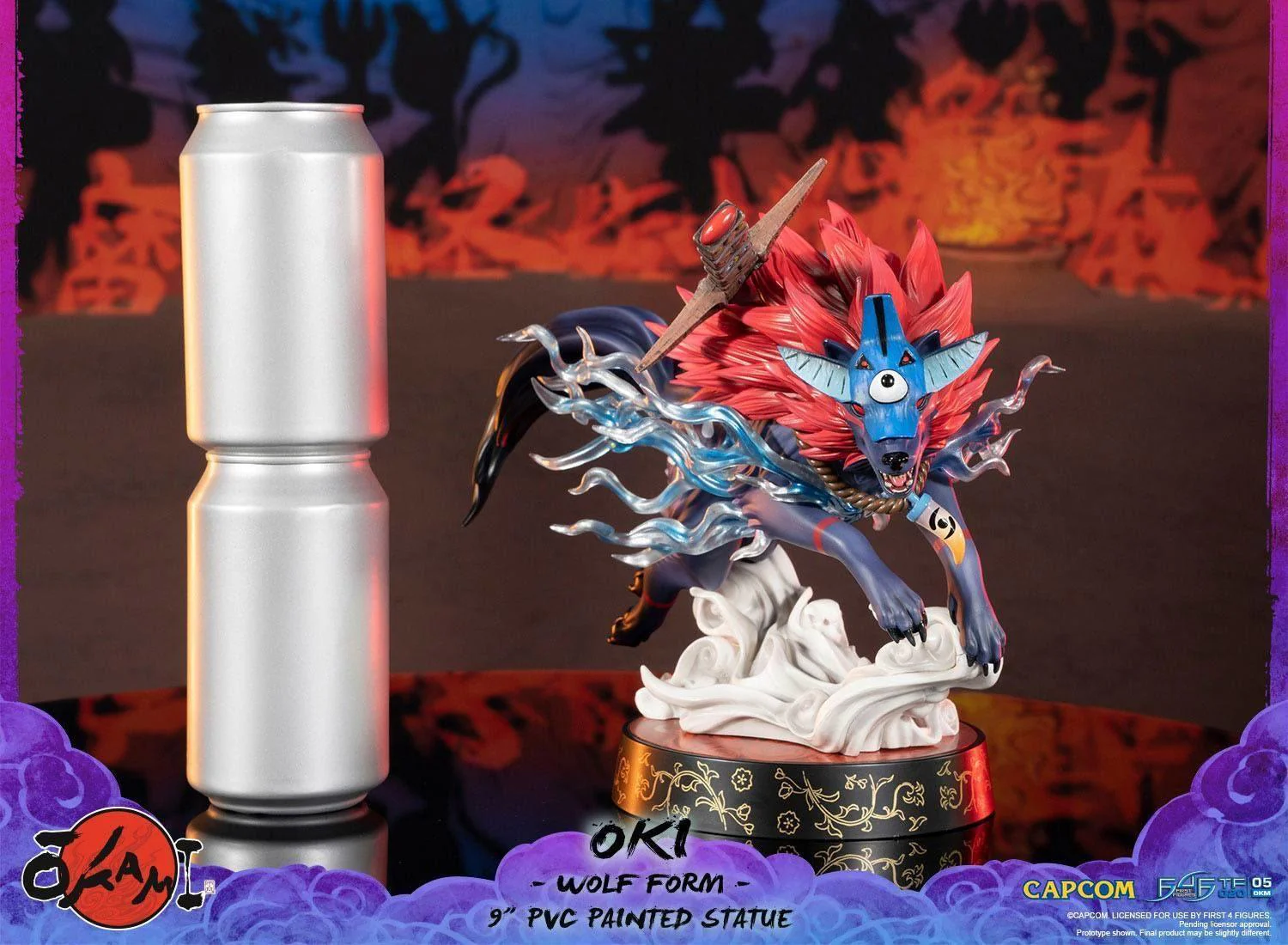 Okami - Oki (Wolf Form) 9" PVC Statue - Image 21