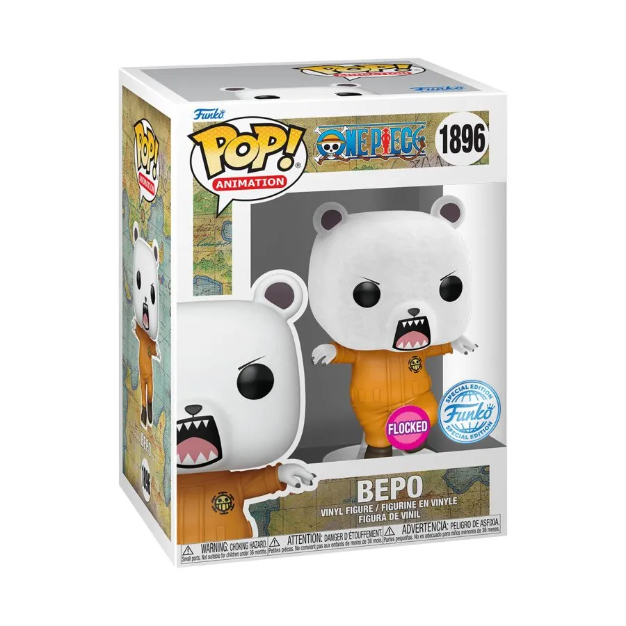 One Piece - Bepo US Exclusive Flocked Pop! Vinyl [RS] - Image 3