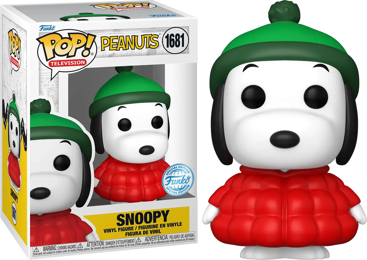 Peanuts - Snoopy in Coat (with chase) US Exclusive Pop! Vinyl [RS]