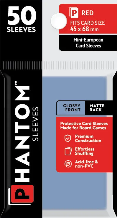 Phantom Sleeves: Red Size (45mm x 68mm) - Gloss/Matte (50) - Image 2