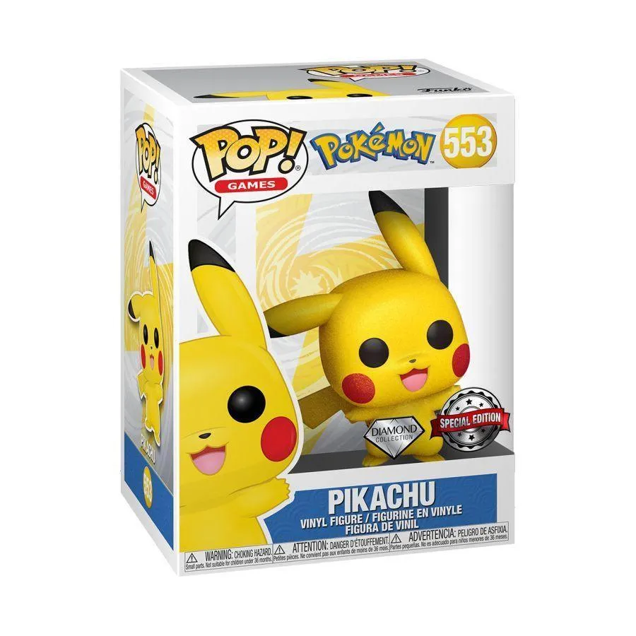 Pokemon - Pikachu Waving Diamond Glitter US Exclusive Pop! Vinyl [RS] - Image 3