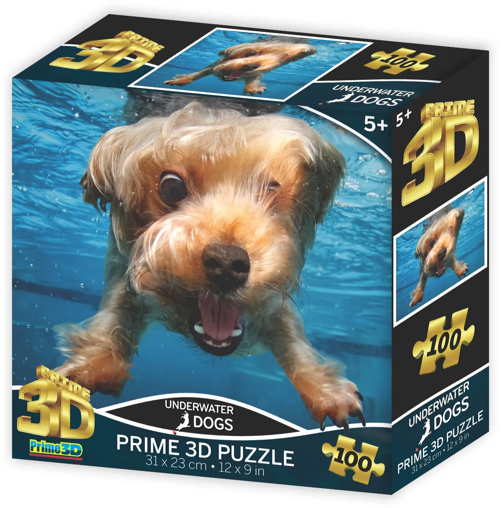 Prime3D Under Water Dogs Brady - 100 Piece 3D Puzzle - Image 2