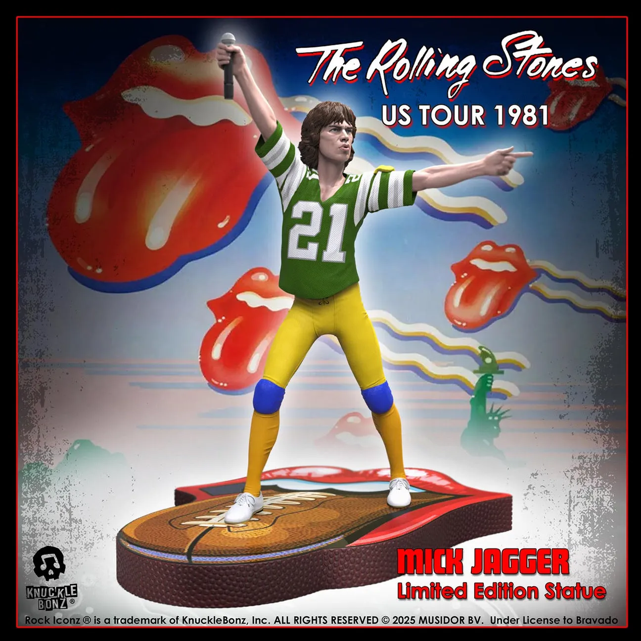 Rolling Stones - Mick Jagger Tour '81 (Green Jersey) Statue