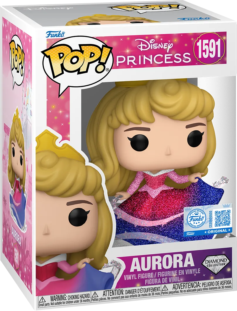 Sleeping Beauty - Aurora Sleeping US Exclusive Diamond Glitter Pop! Vinyl [RS] - Image 3