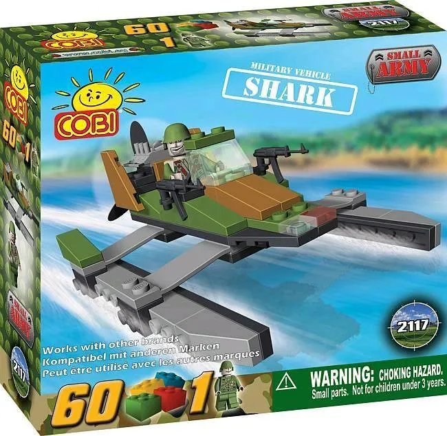Small Army - Shark Military Vehicle Construction Set (60 Piece Kit)