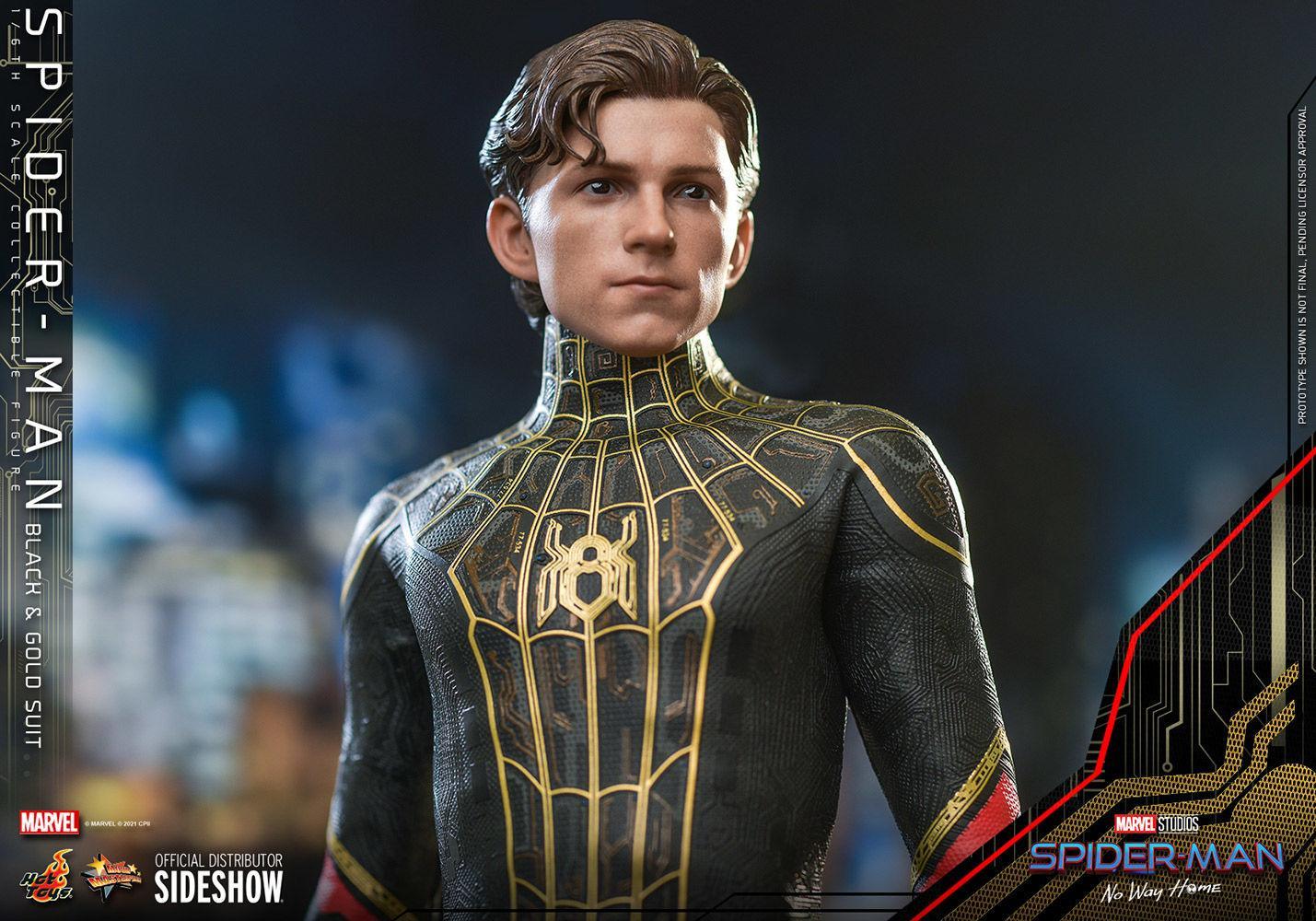 Spider-Man: No Way Home - Spider-Man Black & Gold Suit 1:6 Scale 12" Action Figure - Image 9
