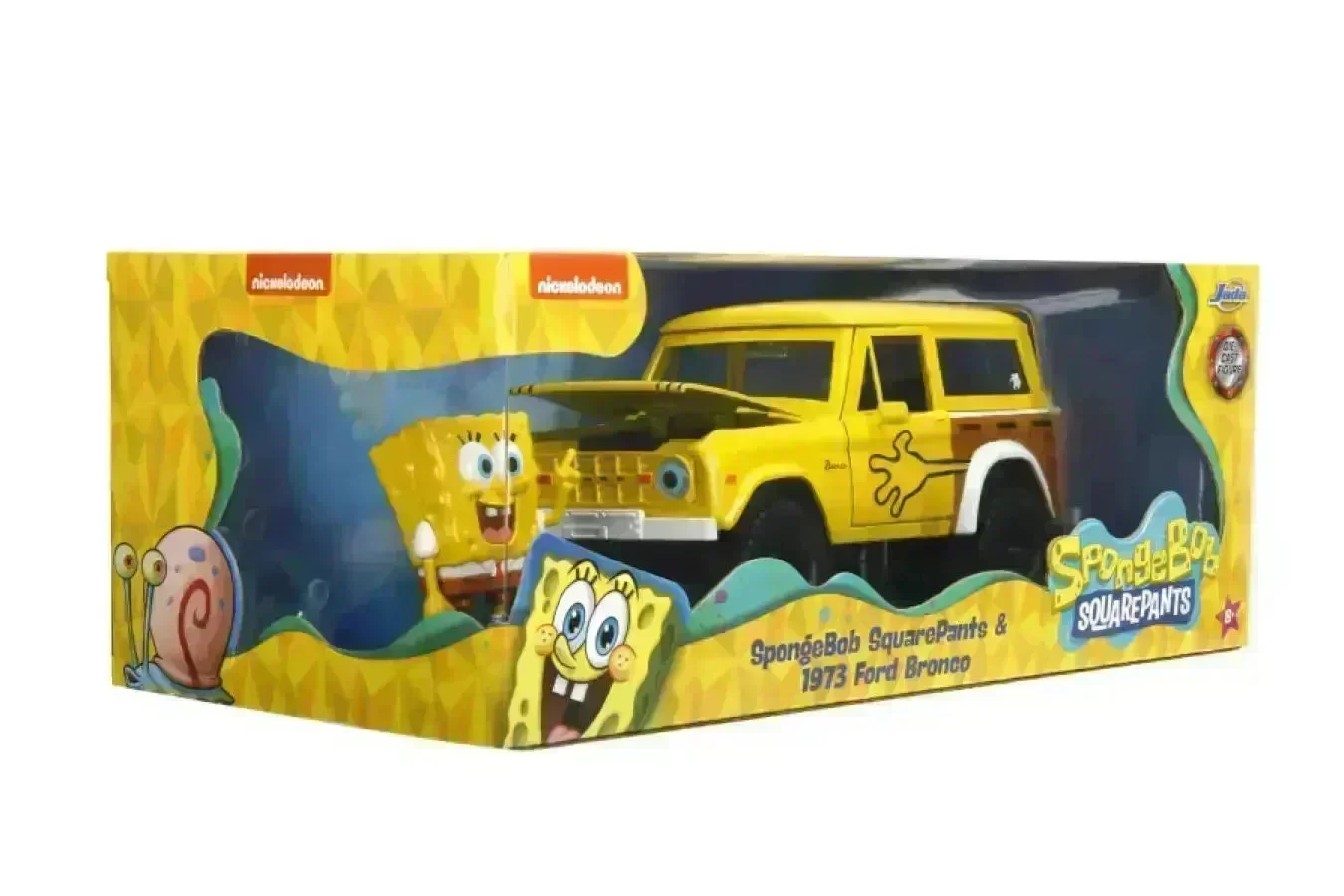 Spongebob Squarepants - 1972 Ford Bronco (with Spongebob) 1:24 Scale Diecast Vehicle - Image 2
