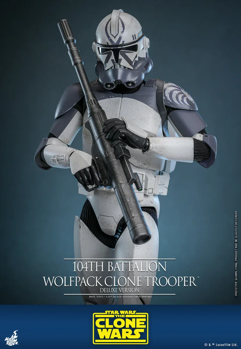 Star Wars - 104th Battalion Wolfpack Clone Trooper Deluxe 1:6 Scale Collectable Action Figure - Image 3