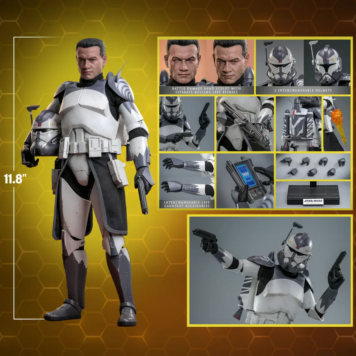 Star Wars - Clone Commander Wolffe 1:6 Scale Collectable Action Figure - Image 2
