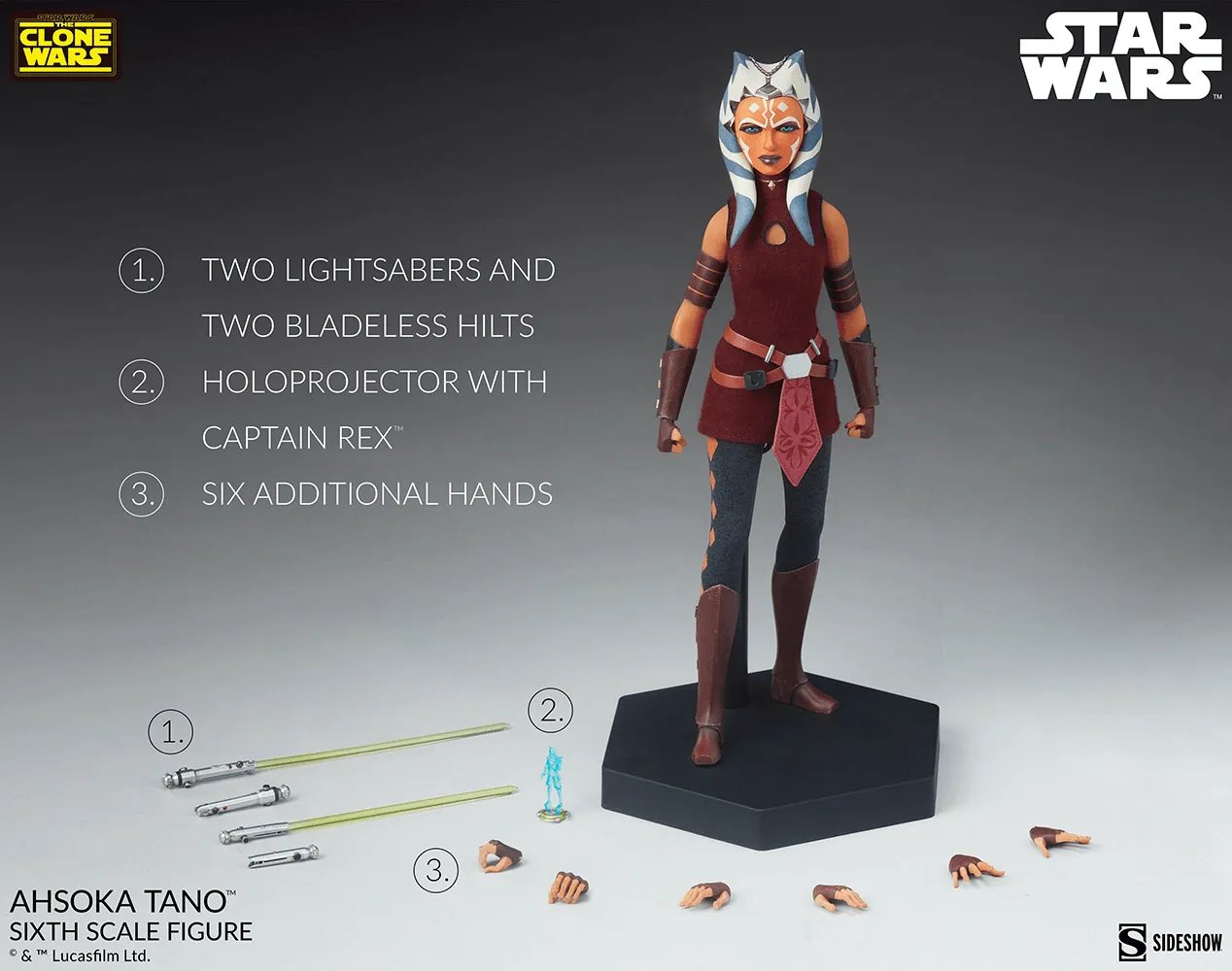 Star Wars: The Clone Wars - Ahsoka Tano 1:4 Scale Action Figure - Image 14