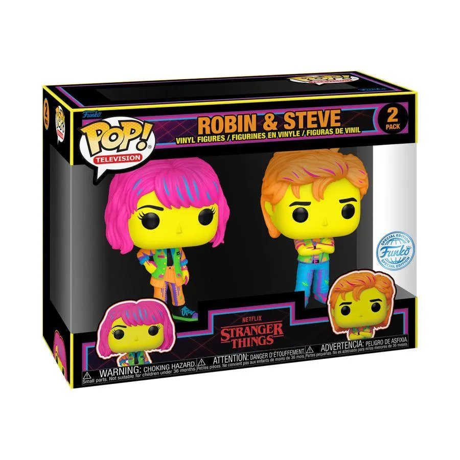 Stranger Things - Robin & Steve US Exclusive Blacklight Pop! 2-Pack [RS] - Image 3