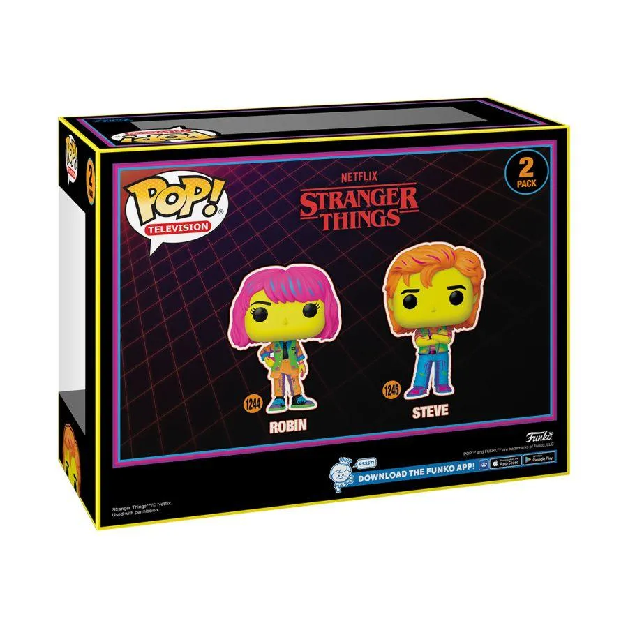 Stranger Things - Robin & Steve US Exclusive Blacklight Pop! 2-Pack [RS] - Image 4