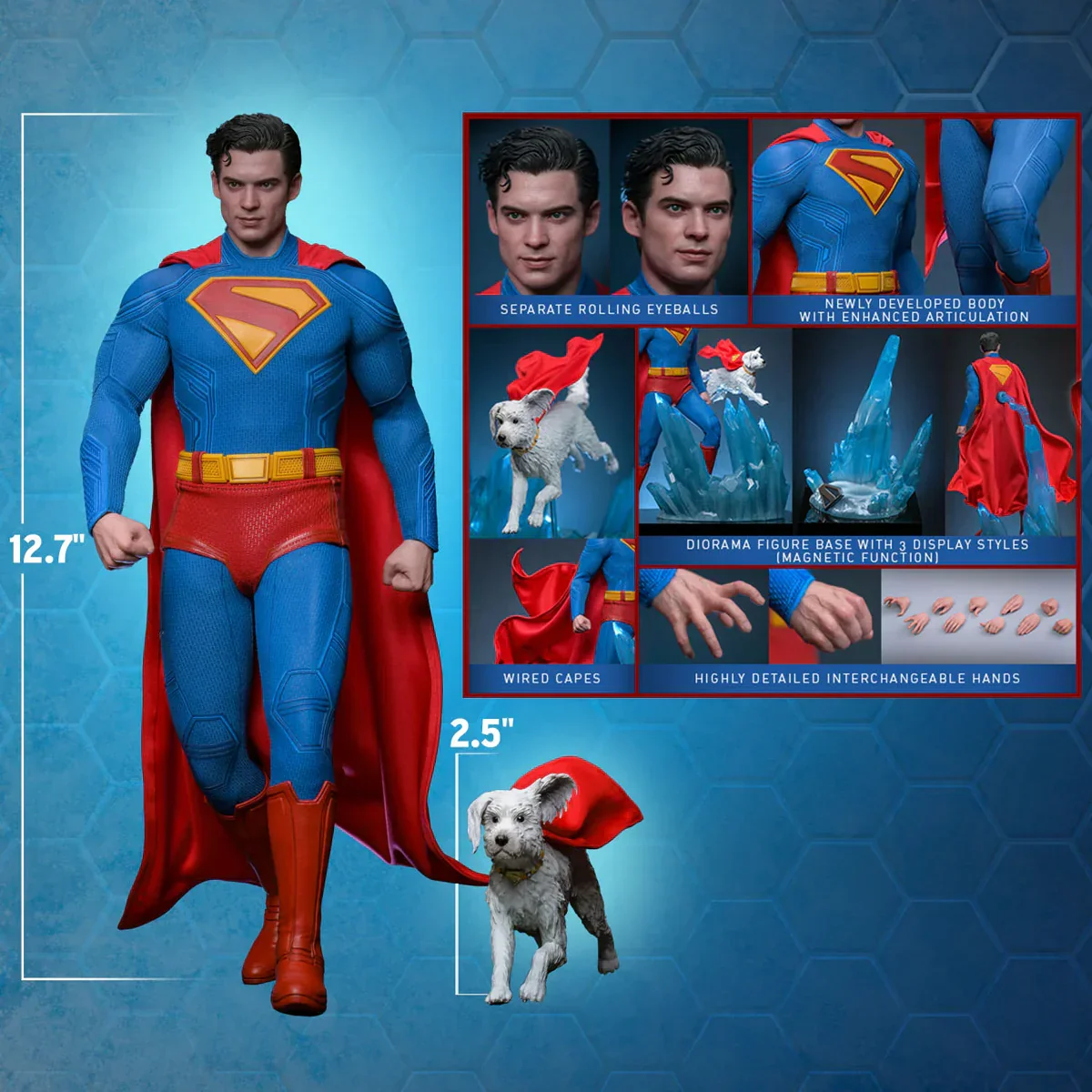 Superman (2025) - Superman & Krypto 1:6 Scale Collectable Action Figure Set - Image 3