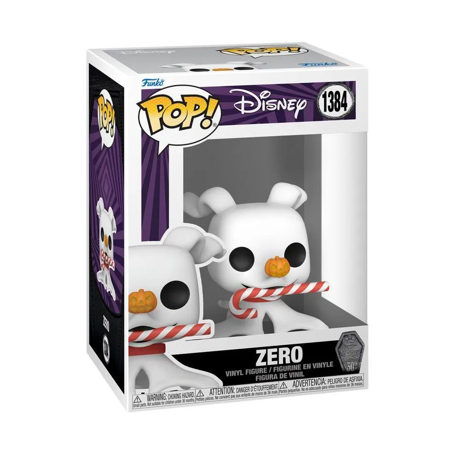The Nightmare Before Christmas 30th Anniversary - Zero with Candy Cane Pop! Vinyl - Image 3