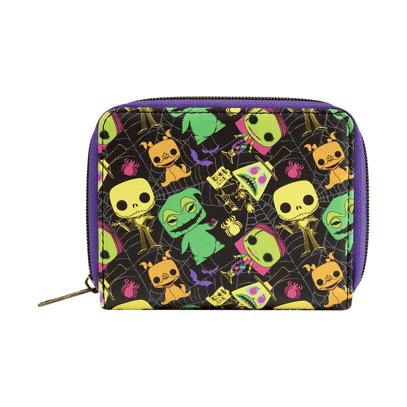 The Nightmare Before Christmas - Blacklight Zip Around Wallet