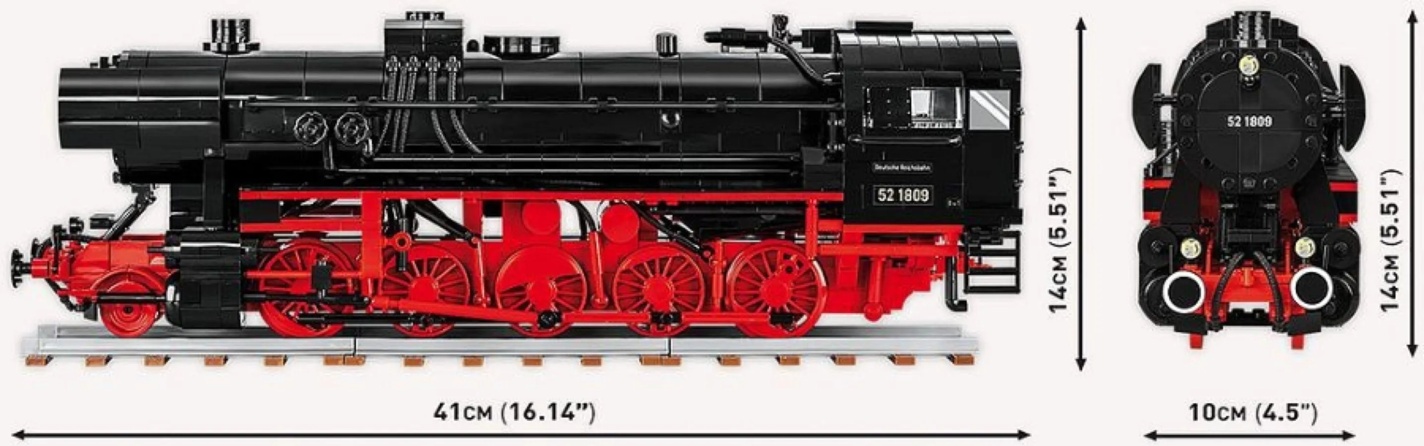 Trains - DR BR 52/TY2 Steam Locomotive 1:35 Scale [1723 Pcs] - Image 7