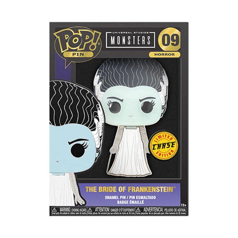 Universal Monsters - Bride of Frankenstein (with chase) 4" Pop! Enamel Pin - Image 3