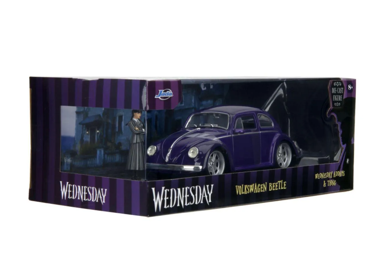 Wednesday (TV) - VW Beetle (with Wednesday) 1:24 Scale Diecast Vehicle - Image 2