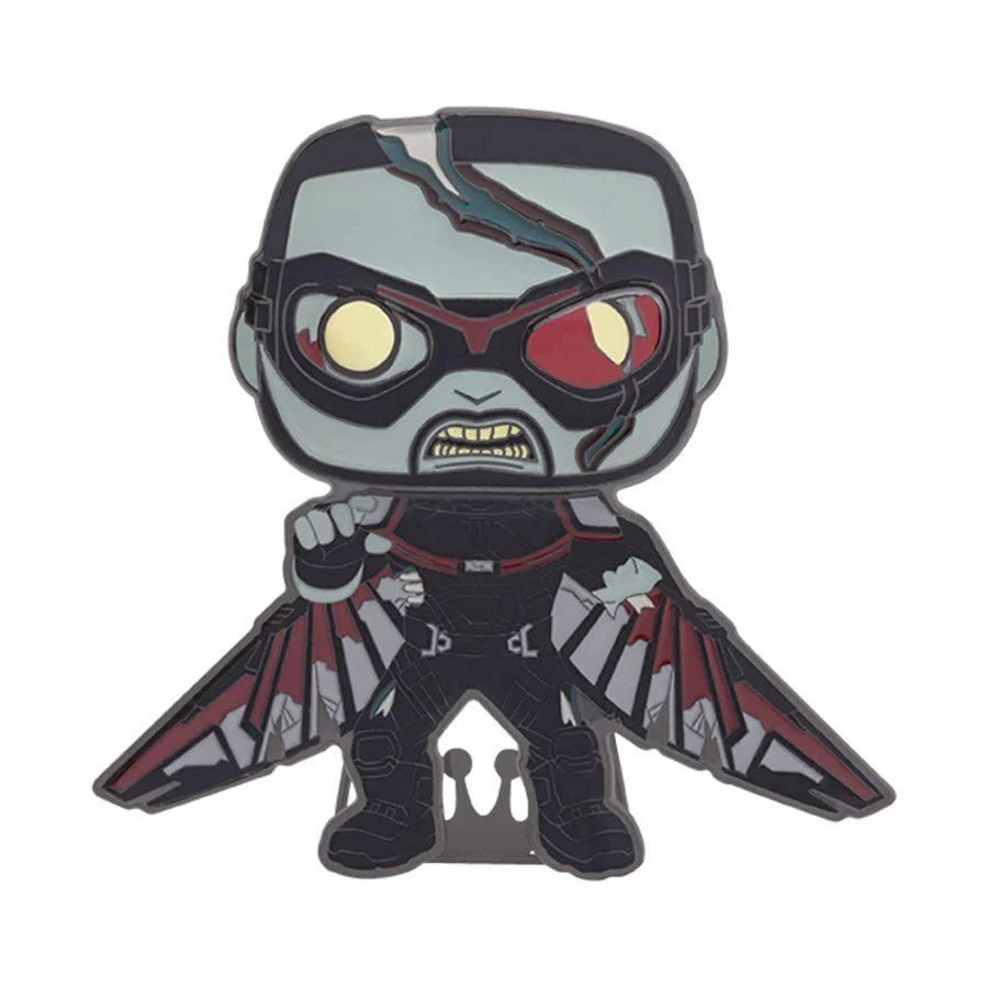What If - Zombie Falcon 4" Pop! Enamel Pin - Image 2
