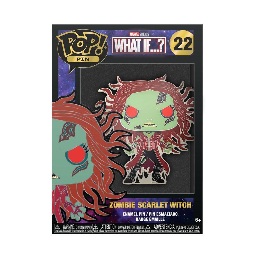 What If - Zombie Scarlet Witch (with chase) 4" Pop! Enamel Pin - Image 2